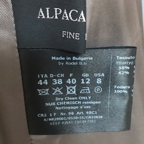 Cinzia Rocca Coat Virgin Wool and Alpaca blend Size 8 - Picture 13 of 14